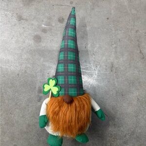 Plaid Green Gnome with Shamrock